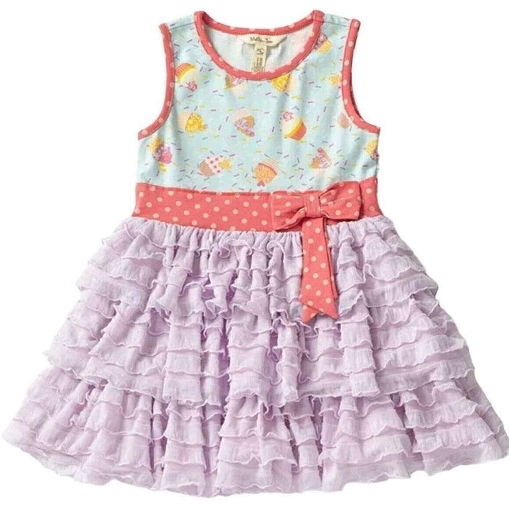 Matilda Jane let’s eat cake ruffle skirt dress size 2T EUC